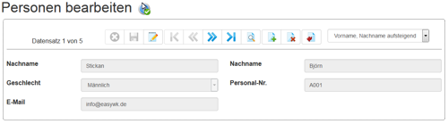 Beispiel Personen bearbeiten
